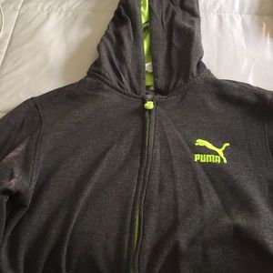 Puma Grey&Neon Green Hoodie